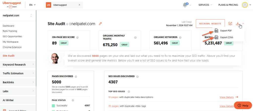 ubersuggest vs ahrefs